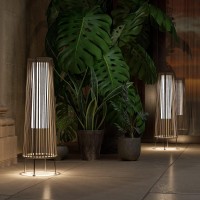 Grand Patio Floor Solar Light Set Of 2 Outdoor Floor Lamp Wicker Solar Patio Lamp Waterproof Outside Solar Deck Lamp For Garden