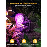 Halloween Spotlight Outdoor Black Light Spotlight 12W Purple Spot Lights Waterproof Landscape Light Plug In Black Lights For Gl