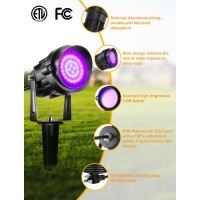 Halloween Spotlight Outdoor Black Light Spotlight 12W Purple Spot Lights Waterproof Landscape Light Plug In Black Lights For Gl