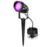 Ourleeme Outdoor Black Light Halloween Spotlight 12W Purple Spot Lights Outdoor Halloween Light Waterproof Led Blacklight Spot