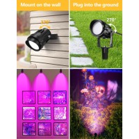 Ourleeme Outdoor Black Light Halloween Spotlight 12W Purple Spot Lights Outdoor Halloween Light Waterproof Led Blacklight Spot