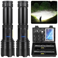 Befamali Rechargeable Led Flashlights High Lumens 900 000 Lumens Super Bright Flashlight With 7 Modes Waterproof Handheld Po