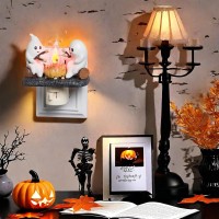 Endvler Halloween Flickering Night Light Halloween Nightlight Halloween Nightlight Plug In Funny Halloween Night Light Indoor D