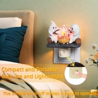 Endvler Halloween Flickering Night Light Halloween Nightlight Halloween Nightlight Plug In Funny Halloween Night Light Indoor D