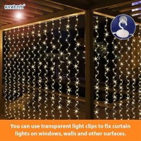 Hxweiye 300Led Orange Fairy Curtain Lights With Remote 8 Modes Timer For Bedroom 98X98Ft Usb Plug In Christmas Fairy String H