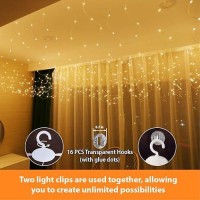 Hxweiye 300Led Orange Fairy Curtain Lights With Remote 8 Modes Timer For Bedroom 98X98Ft Usb Plug In Christmas Fairy String H