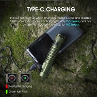 Pioocan S10Pro Rechargeable Led Flashlights High Lumen 2 500 Lumens Edc Pocket Flashlight Super Bright Powerful Mini Flashligh