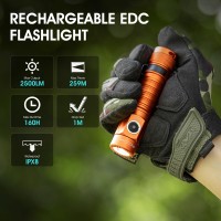 Pioocan S10Pro Led Flashlights High Powered 2500 Lumens Super Bright Tactical Flashlight Rechargeable 5 Modes Magnetic Waterp