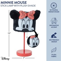 Idea Nuova Disney Minnie Mouse Figural Plush Shade Stick Table Lamp