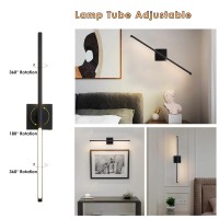 Battery Operated Black Wall Sconces Set Of Two 30 Wireless Dimmable Led Wall Lights With Remote Control 3 Color Stepless Dim