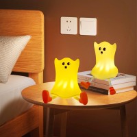 Cuxichuxinxi Ghost Night Light Led Halloween Night Light Cute Silicone Adjustable Night Light With 3 Levels Of Brightness Suitab