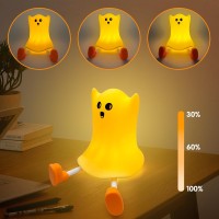 Cuxichuxinxi Ghost Night Light Led Halloween Night Light Cute Silicone Adjustable Night Light With 3 Levels Of Brightness Suitab