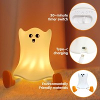 Halloween Ghost Night Light Cute Night Light Cute Silicone Adjustable Night Light With 3 Levels Of Brightness Suitable For Hall