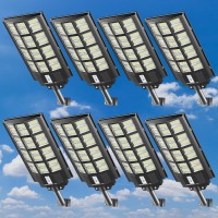 Joyeye Solar Street Light 5000W Solar Street Light Outdoor 400000 Lumens Solar Parking Lot Lights 6500K Solar Lights Outdoor