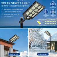 Joyeye Solar Street Light 5000W Solar Street Light Outdoor 400000 Lumens Solar Parking Lot Lights 6500K Solar Lights Outdoor