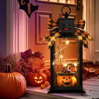 Lightup Hanging Halloween Jack O Lanterns With 3D Pumpkin And Orange Black Plaid Bow Outdoor Decorations Pumpkin Lantern Li