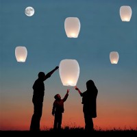 Lantern To Release 6 Pack White Chinese Lanterns Make Outdoor Activities More Fun Flying Lanterns Is A Must Have Prop For Part