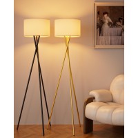 Lightdot Tripod Floor Lamp Modern Floor Lamp For Living Room Standing Lamp With Linen Shade E26 Bulb Included 66 Tall Floo