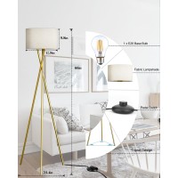 Lightdot Tripod Floor Lamp Modern Floor Lamp For Living Room Standing Lamp With Linen Shade E26 Bulb Included 66 Tall Floo