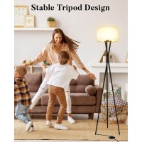 Lightdot Tripod Floor Lamp Modern Floor Lamp For Living Room Standing Lamp With Linen Shade E26 Bulb Included 66 Tall Floo