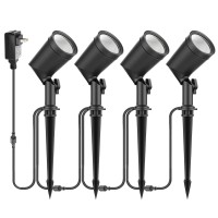 Zyan 4 Pack Landscape Spotlights With Power Supply 6W 600 Lumen Per Light 2700K Ip65 Waterproof