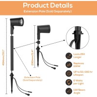 Zyan 4 Pack Landscape Spotlights With Power Supply 6W 600 Lumen Per Light 2700K Ip65 Waterproof