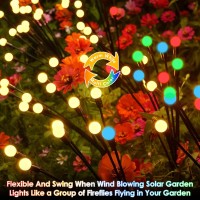 8Pack Solar Garden Lights Upgraded Long Lasting 64 Led Firefly Solar Lights For Outside Waterproof Swaying Solar Powered Ya