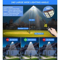 Cedio Solar Street Lights Outdoor 4000W Solar Parking Lot Lights Commercial Led Solar Street Light Waterproof Ip66 Dusk To Daw