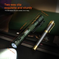 Acebeam Tac 2Aa Edc Tactical Dual Modes Flashlight Rechargeable 1600 High Lumens Flashlight Dual Switch Pocket Led Flashlight