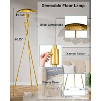 Lightdot Dimmable Floor Lamp For Living Room Tripod Floor Lamp Tall Standing Floor Lamp With Metal Shade Torchiere Led Floor L