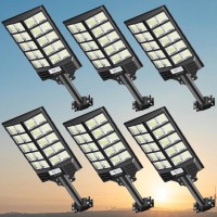 Solar Street Light 4000W Solar Street Light Outdoor 300000 Lumens Solar Parking Lot Lights 6500K Solar Lights Outdoor Motion