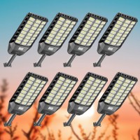 Solar Street Lights Outdoor 5000W Solar Parking Lot Lights 360000 Lumens Solar Powered Street Light Ip66 Waterproof Dusk To Daw