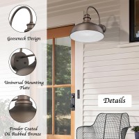 Bestshared Outdoor Gooseneck Barn Light Outdoor Wall Sconce Farmhouse Exterior Wall Mount Light Vintage Wall Lighting Fixture In