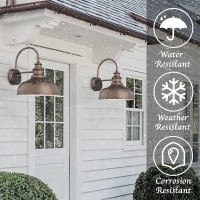 Bestshared Outdoor Gooseneck Barn Light Outdoor Wall Sconce Farmhouse Exterior Wall Mount Light Vintage Wall Lighting Fixture In