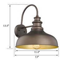 Bestshared Outdoor Gooseneck Barn Light Outdoor Wall Sconce Farmhouse Exterior Wall Mount Light Vintage Wall Lighting Fixture In