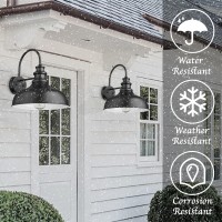 Bestshared Outdoor Gooseneck Barn Light Outdoor Wall Sconce Farmhouse Exterior Wall Mount Light Vintage Wall Lighting Fixture In