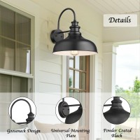 Bestshared Outdoor Gooseneck Barn Light Outdoor Wall Sconce Farmhouse Exterior Wall Mount Light Vintage Wall Lighting Fixture In