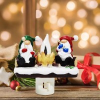 Endvler Christmas Flickering Night Light Christmas Nightlight Plug In Funny Christmas Night Light Indoor Decorations Style05