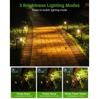 Zookki Solar Spot Lights Outdoor Solar Lights Outdoor Waterproof Ip65 3 Brightness Modes Dusk To Dawn Landscape Spotlights For