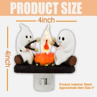 Vdecorparks Ghost Campfire Flickering Nightlight Ghost Campfire Nightlight 2024 Ghost Night Light Ghost Roasting Marshmallows