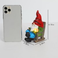 Halpssfm Garden Gnome Statue Solar Light Miniature Gnome Outdoor Decor Gnome Figurine For Outdoor Indoor Home Lawn Yard Balcony