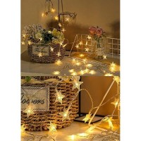 33Ft 80 Led Usb Star String Lights Warm White Fairy Lights For Indoor Outdoor Decoration Ideal For Parties Weddings Chris