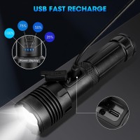 Furold Rechargeable Led Flashlights High Lumens 990 000 Lumens Super Bright Flashlight High Powerful Flash Light 5 Modes Waterpr