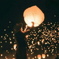 32 Pack White Lantern To Release In Memorial Each Package Is Equipped With A Marker Pen Chinese Lanterns Make Outdoor Activiti