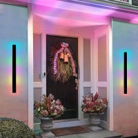 Gremlbuk Outdoor Rgb Long Wall Lights 2 Pack 40Inch Modern Outdoor Led Wall Light Fixture Ip65 Waterproof Long Wall Sconce Led L