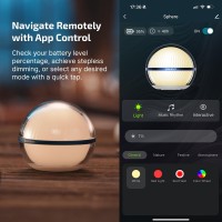 Olight Sphere Smart Night Light 75 Lumens Stepless Dimming Table Lamp With Remotely App Control Magnetic Rechargeable Rgb Ambi