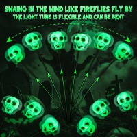 Halloween Lights Outdoor 6 Pack 36 Led Halloween Decorations Outdoor Skull Solar Halloween Lights Outdoor Ip65 Waterproof Hallo