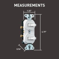 Pass Seymour 690Wgccc5 Combination Toggle Switch 15A White