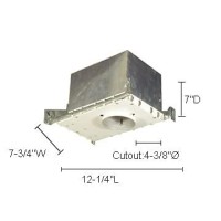 Jesco Lighting Lv4000Ica 1225 Low Voltage Airtight Ic Housing For New Construction Silver Finish