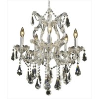 Elegant Lighting 2801D20Crc 20 W X 25 H In Maria Theresa Collection Hanging Fixture Royal Cut Chrome Finish